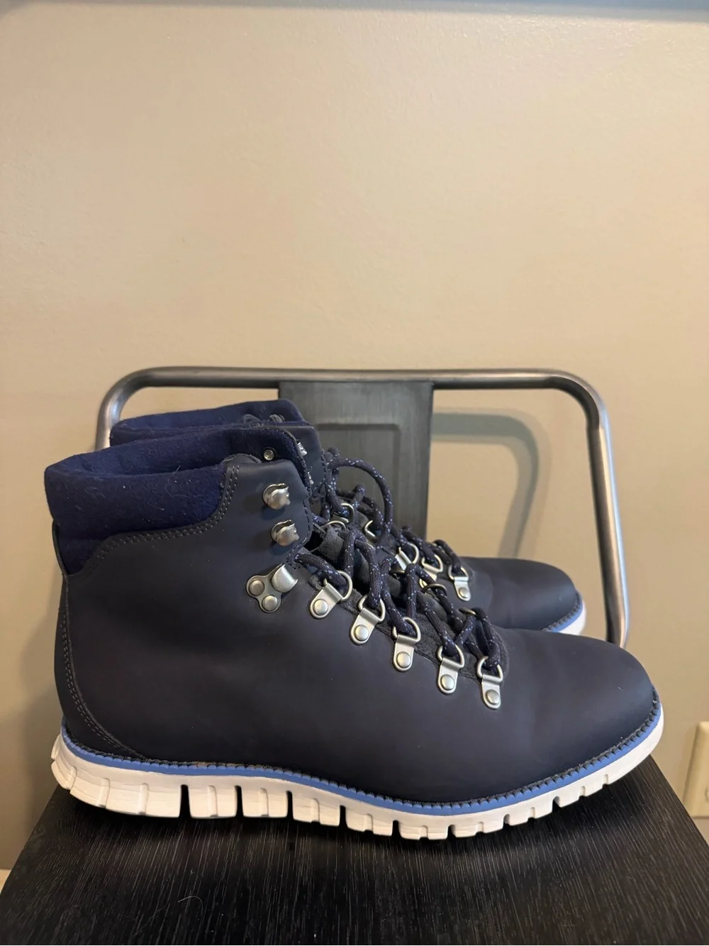 Cole Haan ZerøGrand Navy Hiker Boots 9W